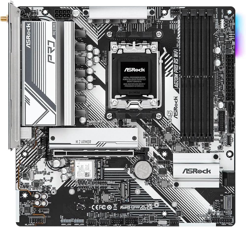 Amazon | ASRock A620M PRO RS WiFiは、AMD Socket AM5 Ryzen